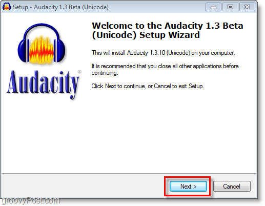 無料の着信音エディターaudacityのインストール方法