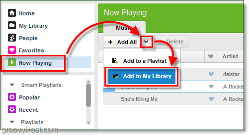 अपने वर्तमान गीतों को अपने ग्रूव्सहार्क संगीत पुस्तकालय में जोड़ें