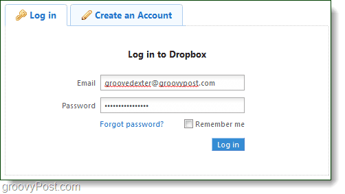 accedi a dropbox