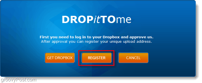 רשום חשבון העלאת Dropbox