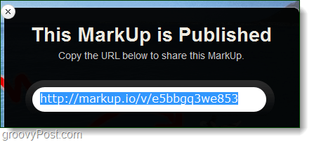 URL publicado por markup.io