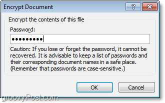 creați o parolă pentru documentul Office 2010