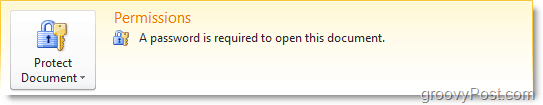 το έγγραφο του Office 2010 απαιτεί τώρα έναν κωδικό πρόσβασης για άνοιγμα