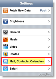 Apple iPhone Open Mail, Kişiler ve Takvimler