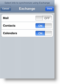 Apple iPhone ve iPod Touch ActiveSync Exchange ile Mail Sync'i Devre Dışı Bırakma