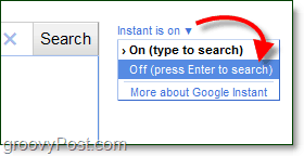 jak zakázat okamžité vyhledávání Google