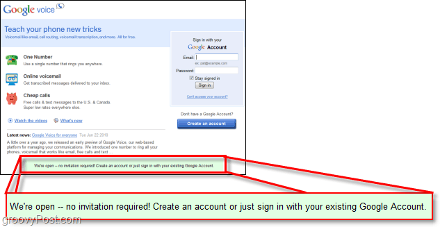 Google Voice הוא ציבורי לכולם, אין יותר הזמנות