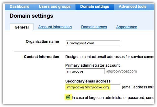 Voeg secundaire e-mailadess toe aan Google Apps-account