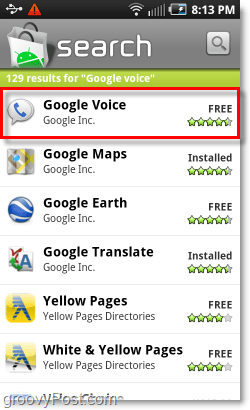 Mobil Android Market Google Voice