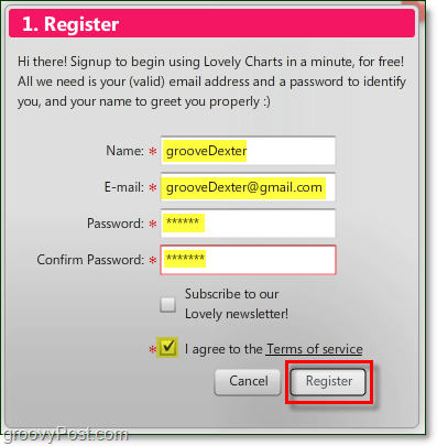 creare un ID di accesso per grafici carini