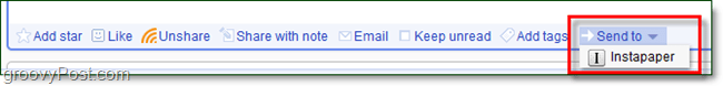 instapaper αποστολή στο κουμπί στο google reader