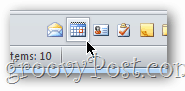 Az Outlook 2010 naptárára ugrás a havi gyorsírás