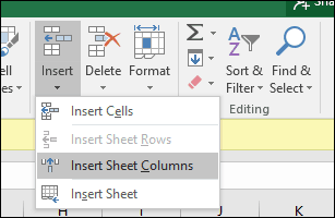 infoga rad-eller-cell i Excel