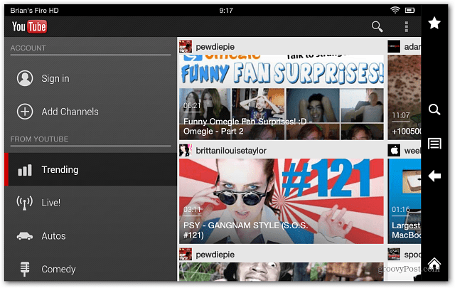 YouTube-app Fire HD