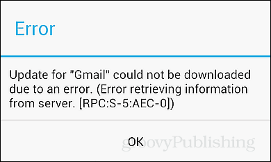 2 løsninger for Android's RPC: S-5: AEC-0 Error