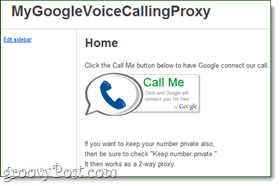 proxy di chiamata vocale di Google