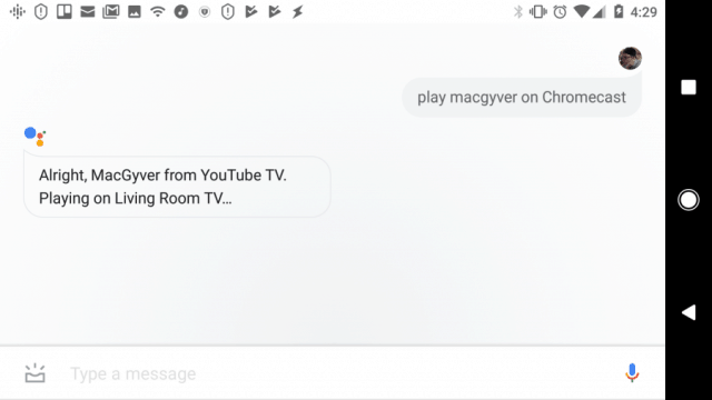 laidų ar filmų ekrano kopija naudojant „Google Assistant“