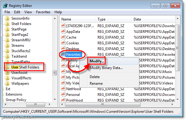 Oblíbené prostředí v systému Windows 7