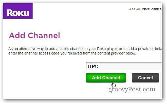 เพิ่ม iTunes Podcasts Channel ลงใน Your Roku