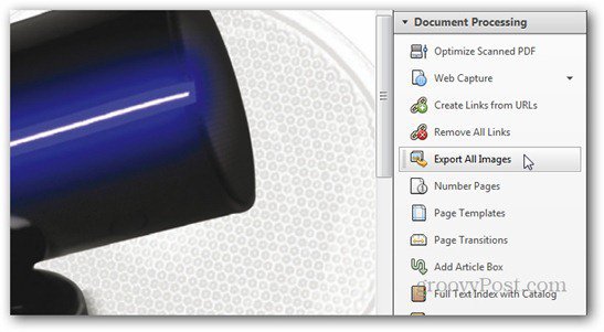 adobe acrobat pro export toate imaginile