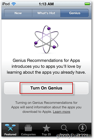 เปิดใช้ Genius