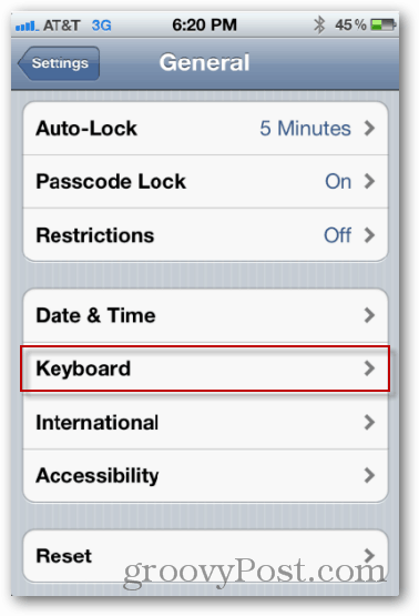 innstillinger for iphone-tastaturet