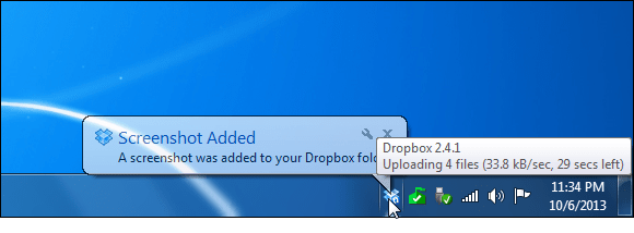 Upload og del automatisk skærmbilleder med Dropbox