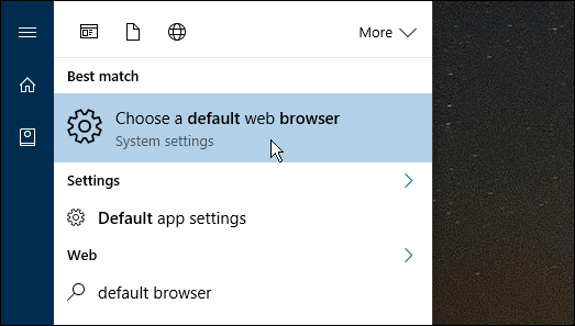 Ändern Sie den Standardbrowser in Windows 10 Anniversary Update