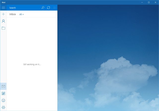 Windows 10メールの背景画像を変更するか、空白にします