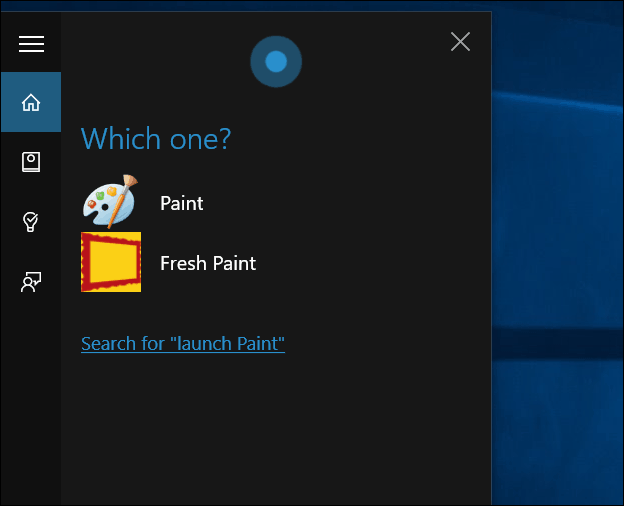 Peinture de lancement Cortana