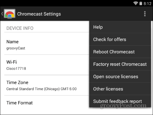 Ρυθμίσεις Chromecast