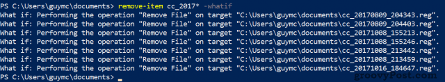 PowerShell -whatif Παράμετρος σε δράση