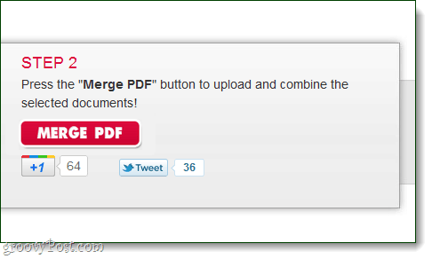 combinar pdf botón de combinación