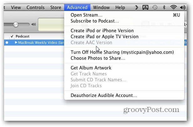 Konvertera videor till ljudfiler på en Mac med iTunes