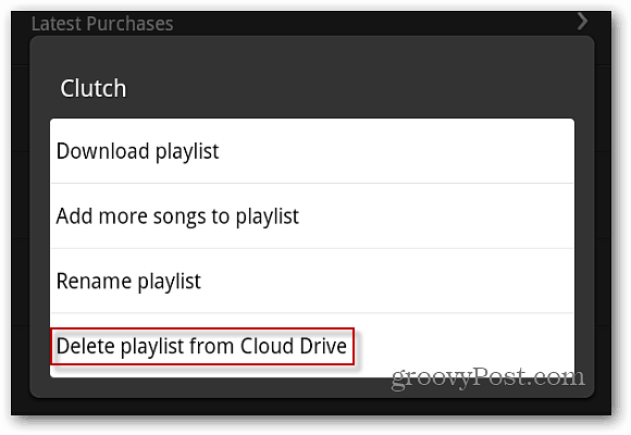 Poista Playlist Kindle Fire