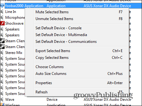 SoundVolumeView التطبيق الرئيسي كتم الصوت