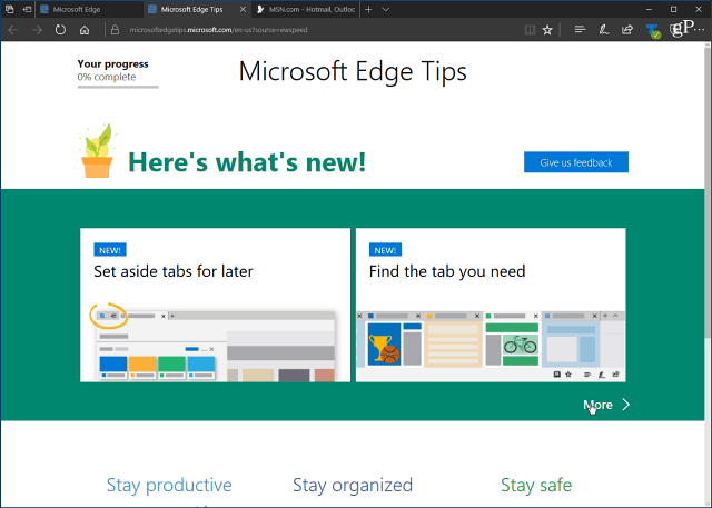 Kapcsolja ki a bosszantó Microsoft Edge „First Run” kezdőlapját a Windows 10 rendszerben