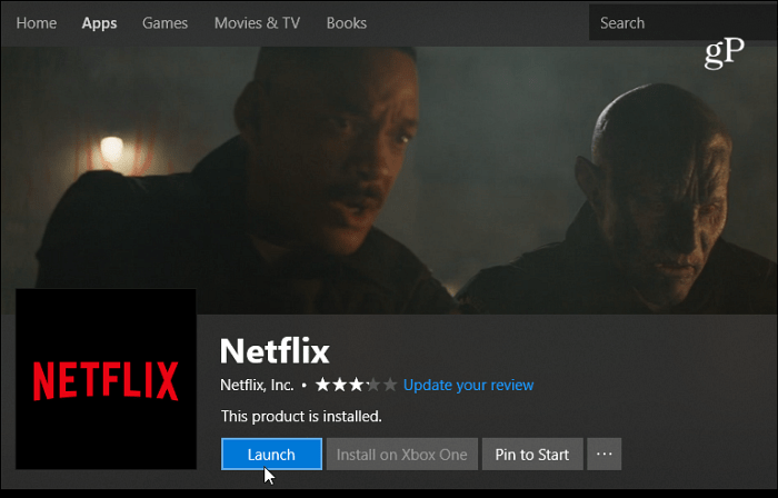 Netflix 앱 Windows 10