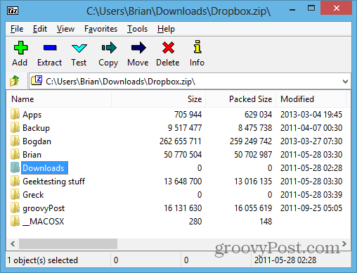 Dropbox Zip Αρχείο 7zip