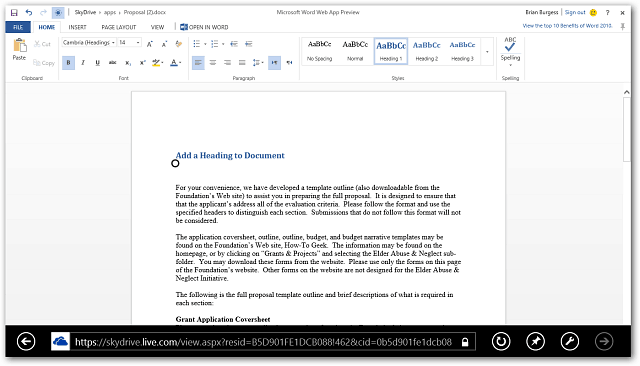 Word Doc Office Web Apps