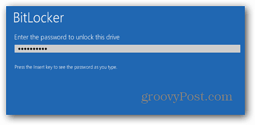 ป้อนรหัสผ่าน BitLocker