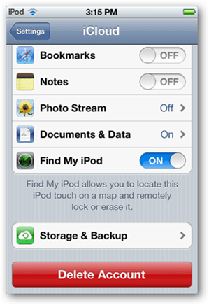 iCloud benim Ipod iphone ipad bulmak