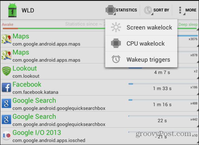 Wakelock detektor Statistik