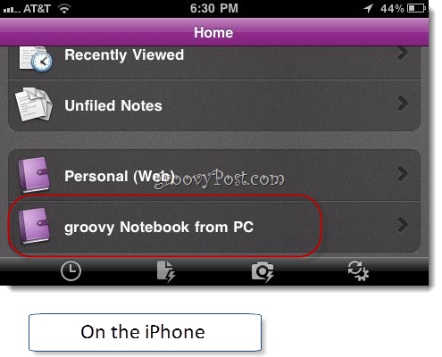 Onenote iPhone 앱