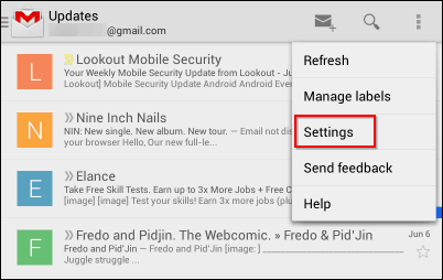Aplicación de Android Gmail: Cómo recuperar el botón Eliminar