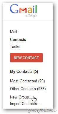 Nouveau groupe Gmail