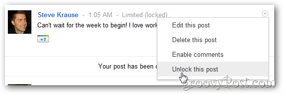 google+ ปลดล็อกโพสต์นี้