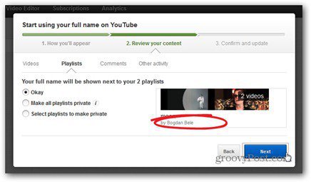 youtube ชื่อจริงความคิดเห็นเนื้อหารีวิวทำให้รายการเพลงส่วนตัว