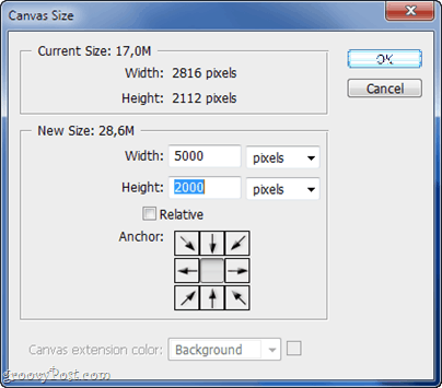 augmenter la taille de la toile dans photoshop cs5