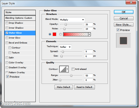 photoshop structure et éléments de luminescence externe